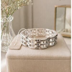 Pomina Silver Link Stretch Bracelet New